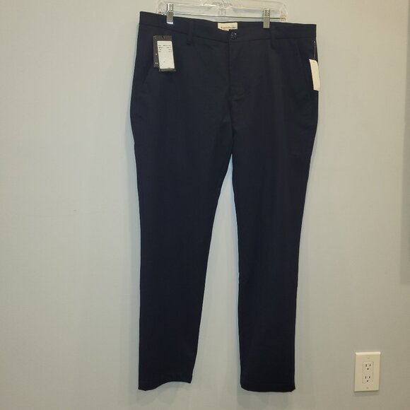 Bruun and Stengade Cotton Spandex Navy Chino Men's Pants Size 36 - Picture 2 of 14